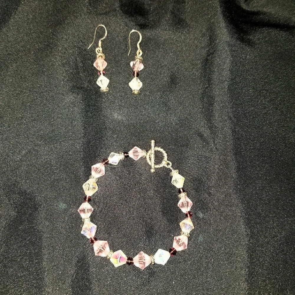 Hand crafted Crystal jewelry set